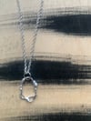 ‘Language in Metal - #3’ recycled silver necklace 