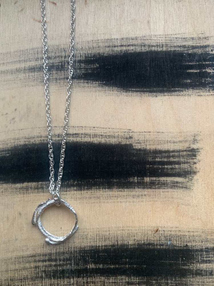 Image of ‘Language in Metal - #4’ recycled silver necklace