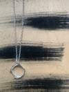 ‘Language in Metal - #4’ recycled silver necklace 