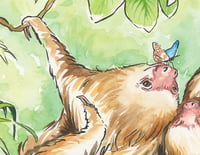 Image 3 of Snuggle of Sloths Print