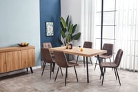 Image 1 of FREDRIK EXTENDING Oak TABLE & 6 CHAIRS