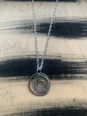 Image of ‘Moving in’ hammered sterling silver necklace