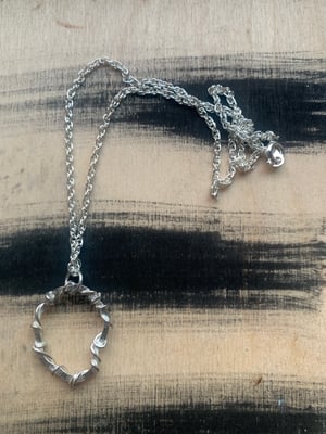 Image of ‘Touching’ recycled silver necklace 