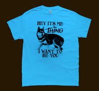 Image 1 of The Thing Dog Blue Screenprinted T-Shirt