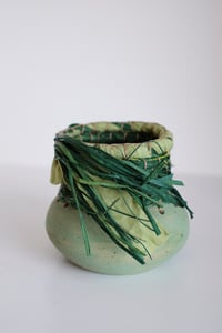 Image 5 of Raffia Vase - Greens