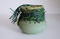 Image 2 of Raffia Vase - Greens