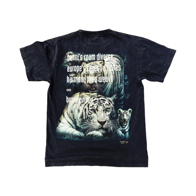 Bunni Éphémère - Logo / Haiku T-Shirt (Silver Tigers / M)