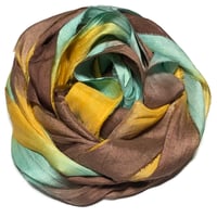Image 3 of 10YD.  FARMERS MARKET  HAND DYED RECYCLED SARI SILK RIBBON BUNDLES by COLOR KISSED SILK