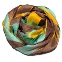 Image 4 of 10YD.  FARMERS MARKET  HAND DYED RECYCLED SARI SILK RIBBON BUNDLES by COLOR KISSED SILK