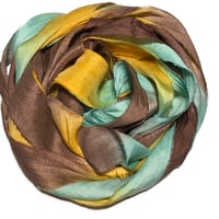 Image 5 of 10YD.  FARMERS MARKET  HAND DYED RECYCLED SARI SILK RIBBON BUNDLES by COLOR KISSED SILK