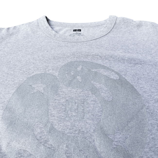 Bunni Éphémère - Logo / Haiku T-Shirt (Silver / Mens L)