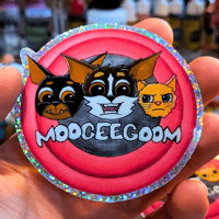 Image 2 of Glitter MoogeegooM 3" Stickers