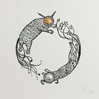 Image 1 of Sunbear and Moontilope - Limited Edition Linoprint