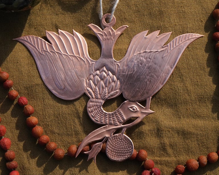 Swan with Citrus Bough Ornament Image 2