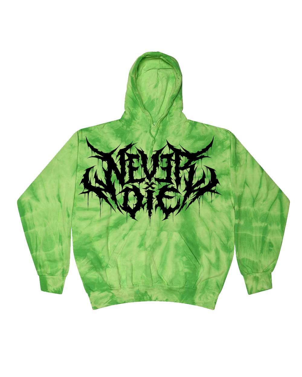 METAL LOGO LIME HOODIE | NeverDiePizzaClub