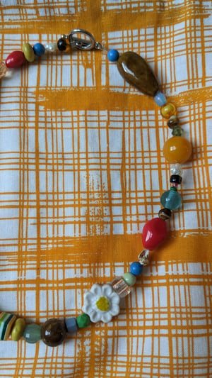 Image of Handmade reworked vintage bead necklace. Style 3