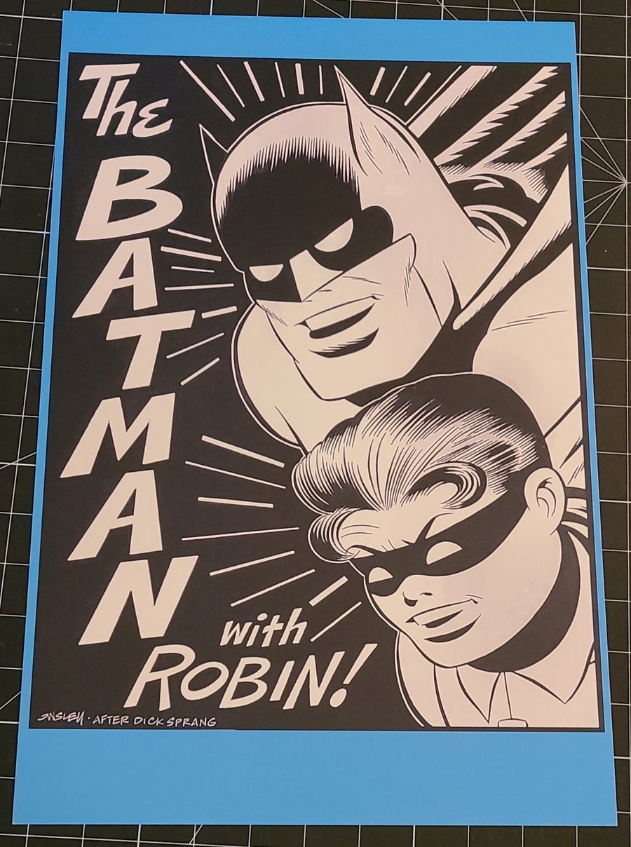 Image of THE BATMAN and ROBIN! 11x17 PRINT! DICK SPRANG TRIBUTE!