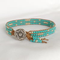 Image 1 of Turquoise and Silver Bracelet