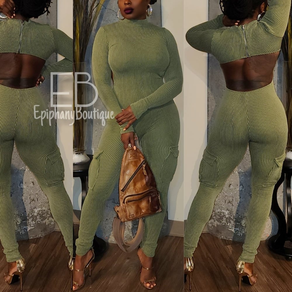Image of The Gia Ribbed Jumpsuit