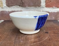 Image 1 of Blue on White Bowl