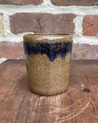 Image 2 of Blue on Brown cup