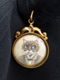 Image 2 of Graf Otto Luzei - Vintage pendant with a tiny painting
