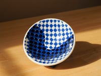 Image 2 of Blue checkerboard bowls