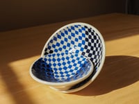 Image 1 of Blue checkerboard bowls