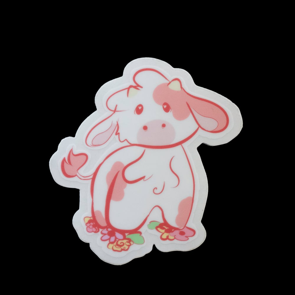 Image of Strawberry Cow Sticker 