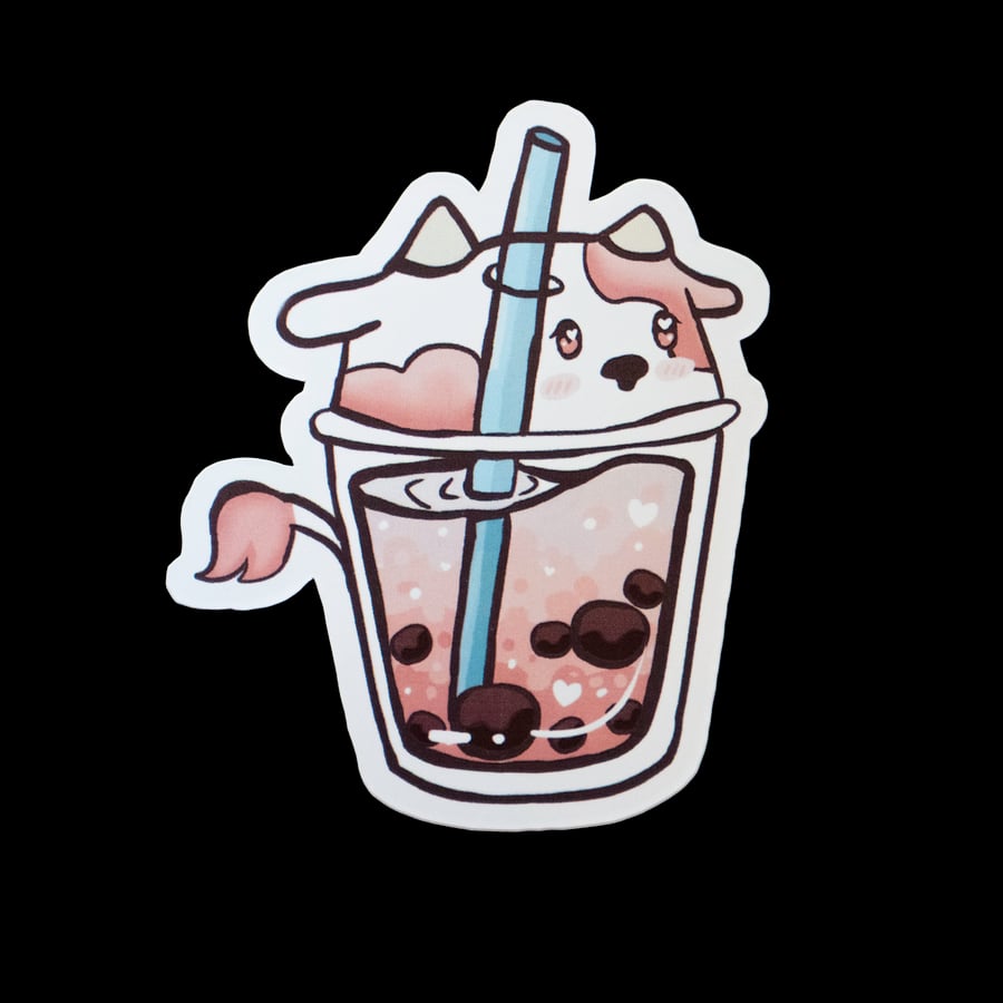 Image of Boba Cow Sticker