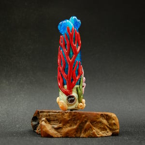Image of XXXL. Tower Coral Reef Anemone Bead - Flamework Sculpture Bead