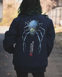 Image 3 of SpEYEder - Navy Blue Quilted Unisex Bomber Jacket