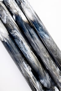 Image 1 of Roll The Bones, custom bespoke pen blanks, high pressure cured with Alumilite Resin. Bespoke ready!