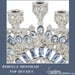 Image of Sapphire and Clear Crystal Menorah Rebecca