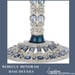Image of Sapphire and Clear Crystal Menorah Rebecca