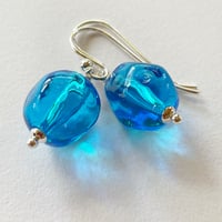 Image 1 of Aqua Faceted Earrings
