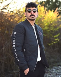 Image 2 of SpEYEder - Grey Quilted Unisex Bomber Jacket