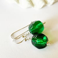 Image 2 of Faceted Emerald Earrings