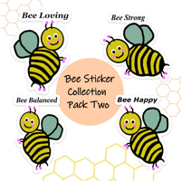 Positive Bees Vinyl stickers Pack Two