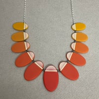 Image 1 of orange fade ovals necklace 