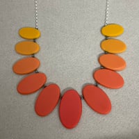 Image 2 of orange fade ovals necklace 