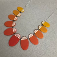 Image 4 of orange fade ovals necklace 