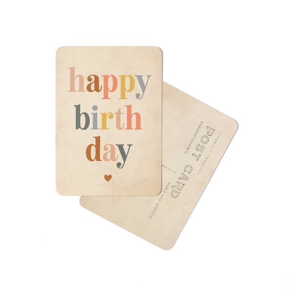 Image of Carte Postale HAPPY BIRTHDAY / ARC EN CIEL / ALL COLORS 