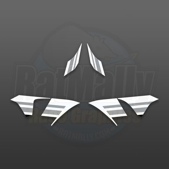 Image of Yamaha YZF-R1 Winter Test Stripes set 2023-24 Jonathan Rea