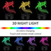 3D Axolotl Night Light - 3D Illusion Lamp - 16 Colors Changing with Remote Control
