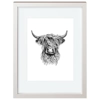 Highland Cow Framed A3 print