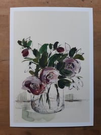 Hellebores and snowdrops print