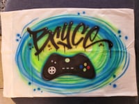 Image of Personalized Airbrush Pillow Case - Gamer design, Video game theme pillow case