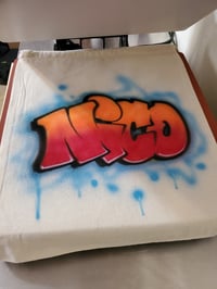 Image of Personalized Airbrush Graffiti Backpack/Cinch Bag