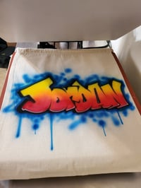 Image of Personalized Airbrush Graffiti Backpack/Cinch Bag